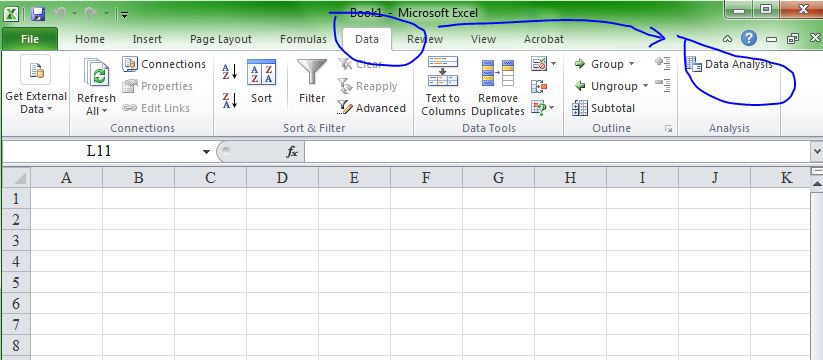 quick analysis button on excel